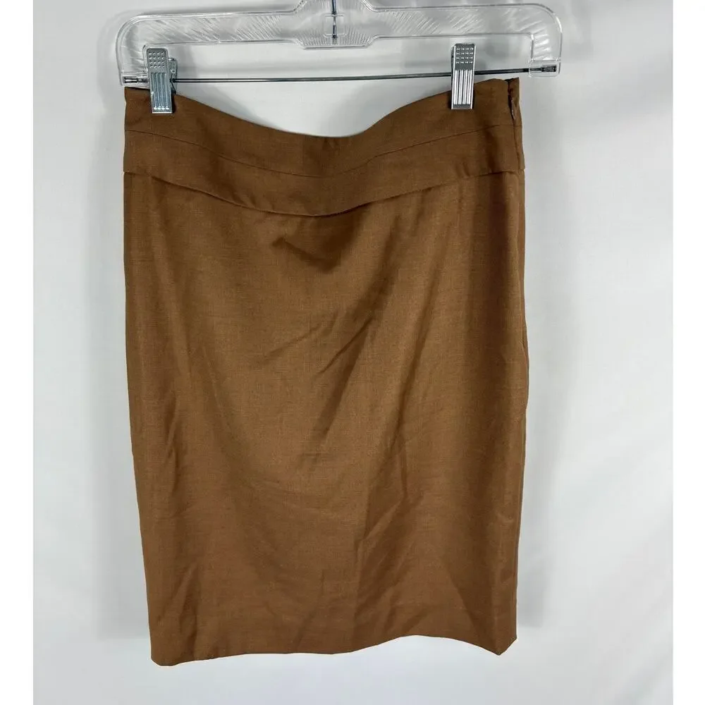 The limited brown pencil skirt size 2